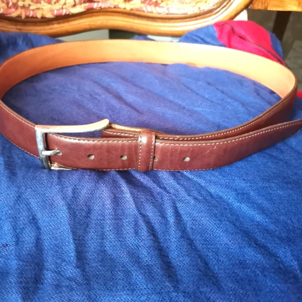 MARTIN DINGMAN Genuine Coachman Leather   Belt in Brown